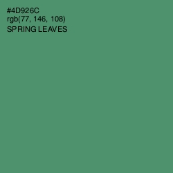 #4D926C - Spring Leaves Color Image