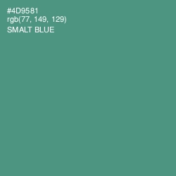 #4D9581 - Smalt Blue Color Image