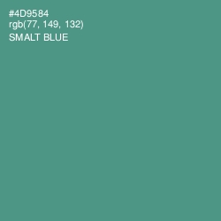 #4D9584 - Smalt Blue Color Image