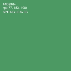 #4D9964 - Spring Leaves Color Image