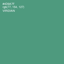 #4D9A7F - Viridian Color Image