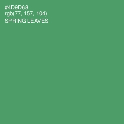 #4D9D68 - Spring Leaves Color Image