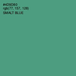 #4D9D80 - Smalt Blue Color Image
