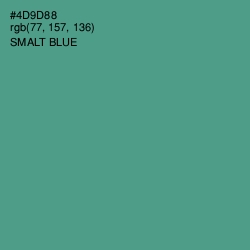 #4D9D88 - Smalt Blue Color Image