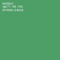 #4D9E67 - Spring Leaves Color Image