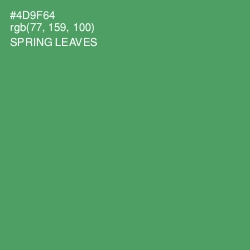 #4D9F64 - Spring Leaves Color Image