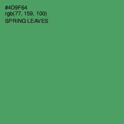 #4D9F64 - Spring Leaves Color Image