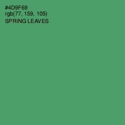 #4D9F69 - Spring Leaves Color Image