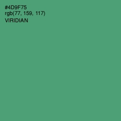#4D9F75 - Viridian Color Image