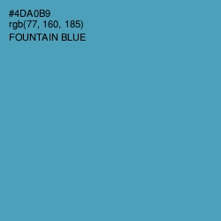 #4DA0B9 - Fountain Blue Color Image