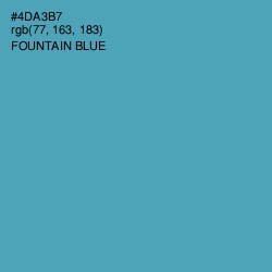 #4DA3B7 - Fountain Blue Color Image