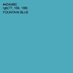 #4DA9BC - Fountain Blue Color Image