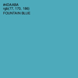 #4DAABA - Fountain Blue Color Image