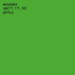 #4DAB34 - Apple Color Image