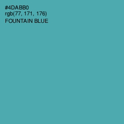 #4DABB0 - Fountain Blue Color Image