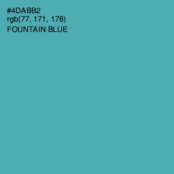 #4DABB2 - Fountain Blue Color Image