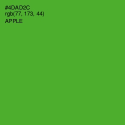 #4DAD2C - Apple Color Image