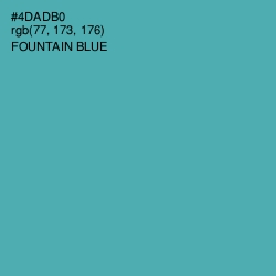 #4DADB0 - Fountain Blue Color Image