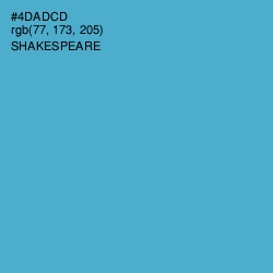 #4DADCD - Shakespeare Color Image