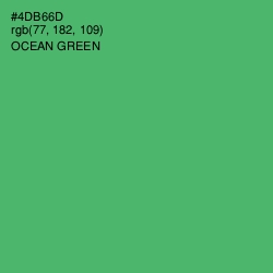 #4DB66D - Ocean Green Color Image