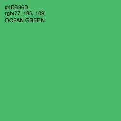 #4DB96D - Ocean Green Color Image