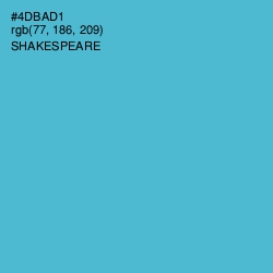 #4DBAD1 - Shakespeare Color Image