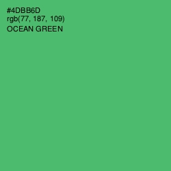 #4DBB6D - Ocean Green Color Image