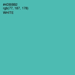 #4DBBB2 - Fountain Blue Color Image