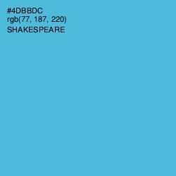 #4DBBDC - Shakespeare Color Image