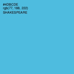 #4DBCDE - Shakespeare Color Image