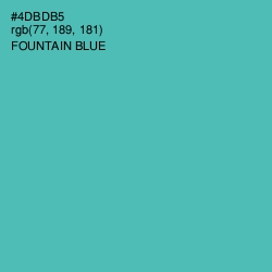 #4DBDB5 - Fountain Blue Color Image