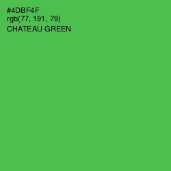 #4DBF4F - Chateau Green Color Image