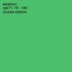 #4DBF6C - Ocean Green Color Image