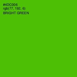 #4DC006 - Bright Green Color Image