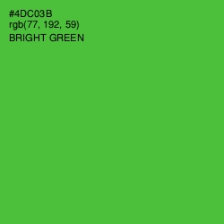 #4DC03B - Bright Green Color Image