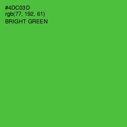 #4DC03D - Bright Green Color Image