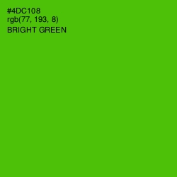 #4DC108 - Bright Green Color Image