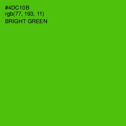 #4DC10B - Bright Green Color Image