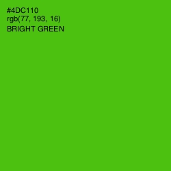 #4DC110 - Bright Green Color Image