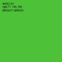 #4DC137 - Bright Green Color Image