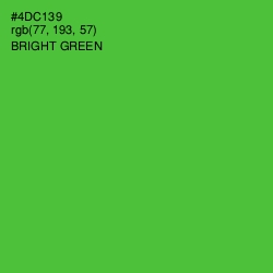 #4DC139 - Bright Green Color Image