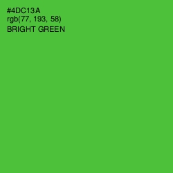 #4DC13A - Bright Green Color Image