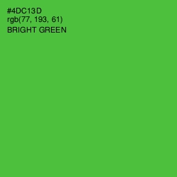 #4DC13D - Bright Green Color Image