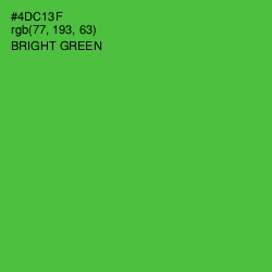 #4DC13F - Bright Green Color Image