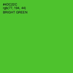 #4DC22C - Bright Green Color Image