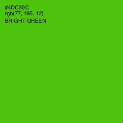 #4DC30C - Bright Green Color Image