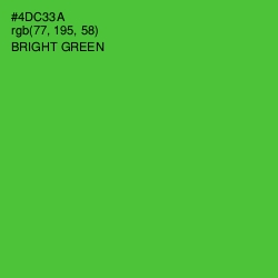 #4DC33A - Bright Green Color Image