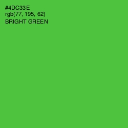 #4DC33E - Bright Green Color Image