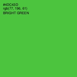 #4DC43D - Bright Green Color Image