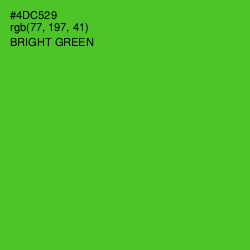 #4DC529 - Bright Green Color Image